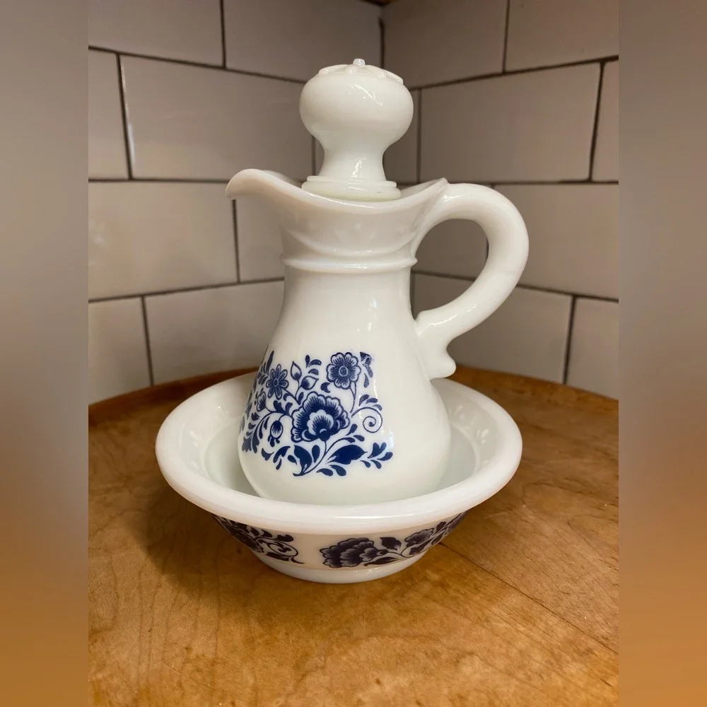 Vintage Avon Skin-So-Soft Bath Oil Decanter Set